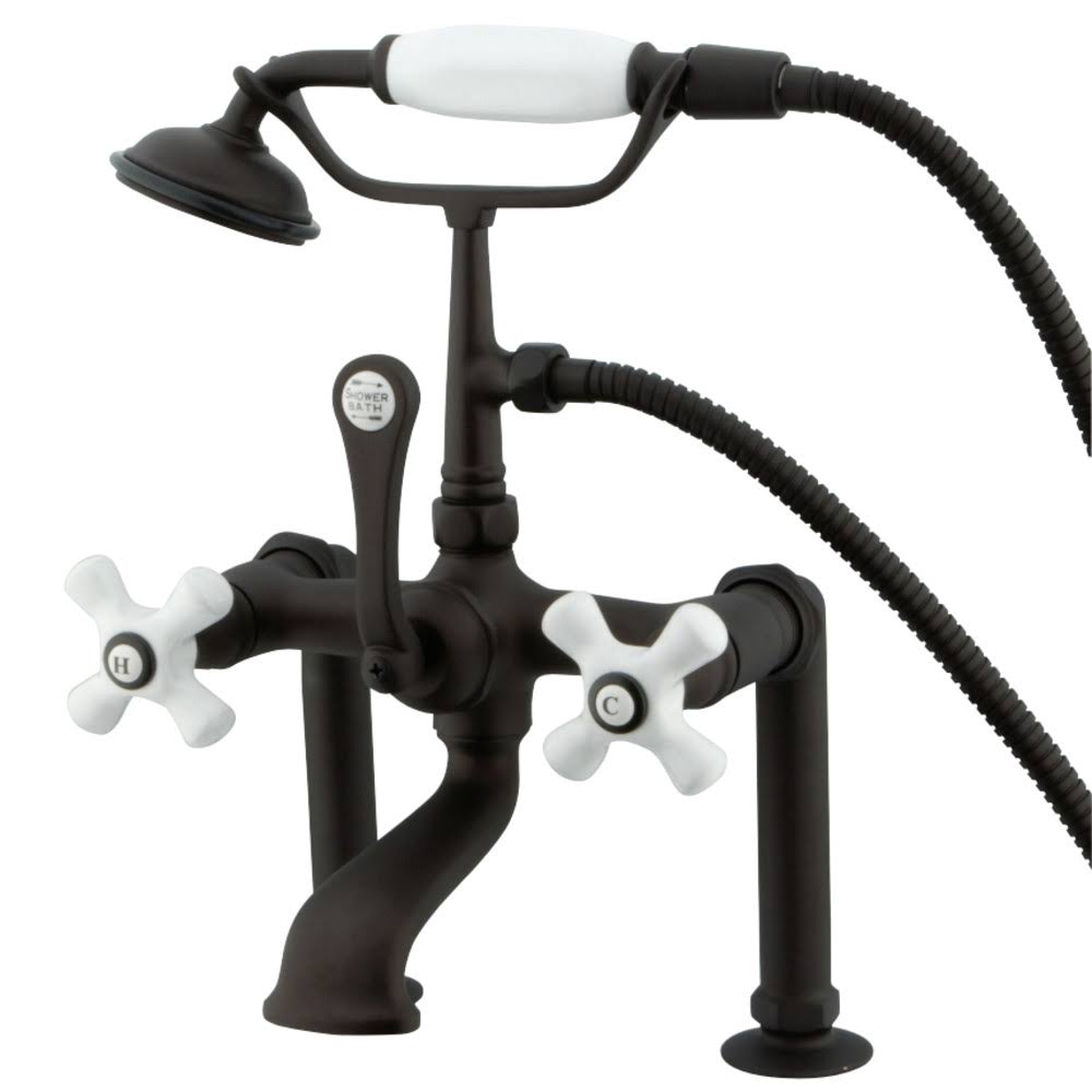 Oil Rubbed Bronze Clawfoot Tub Filler with Hand Shower J78311