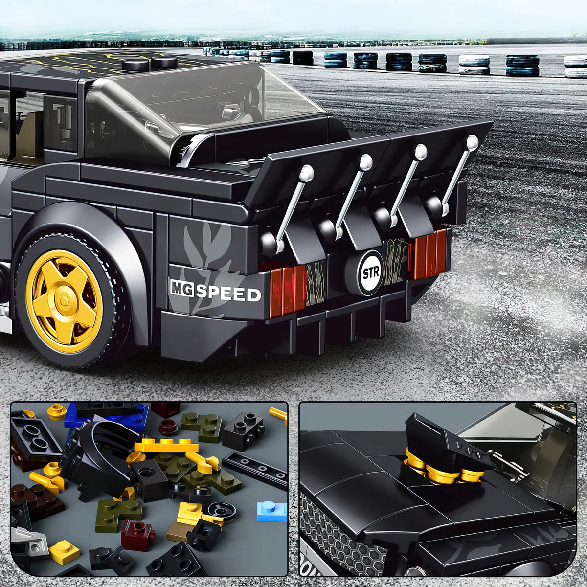 Black Car Building Block Set I556312