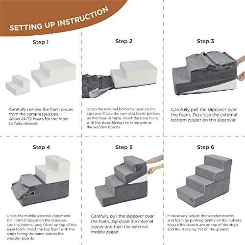 Folding Pet Stairs with Certified Foam S456