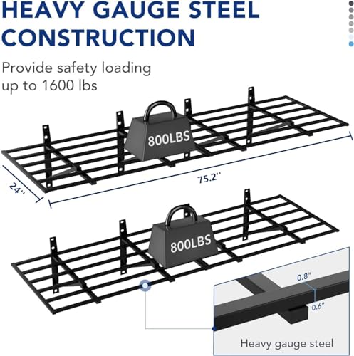 2-Pack Heavy Duty Garage Storage Shelving, 1600lbs Weight Capacity R205