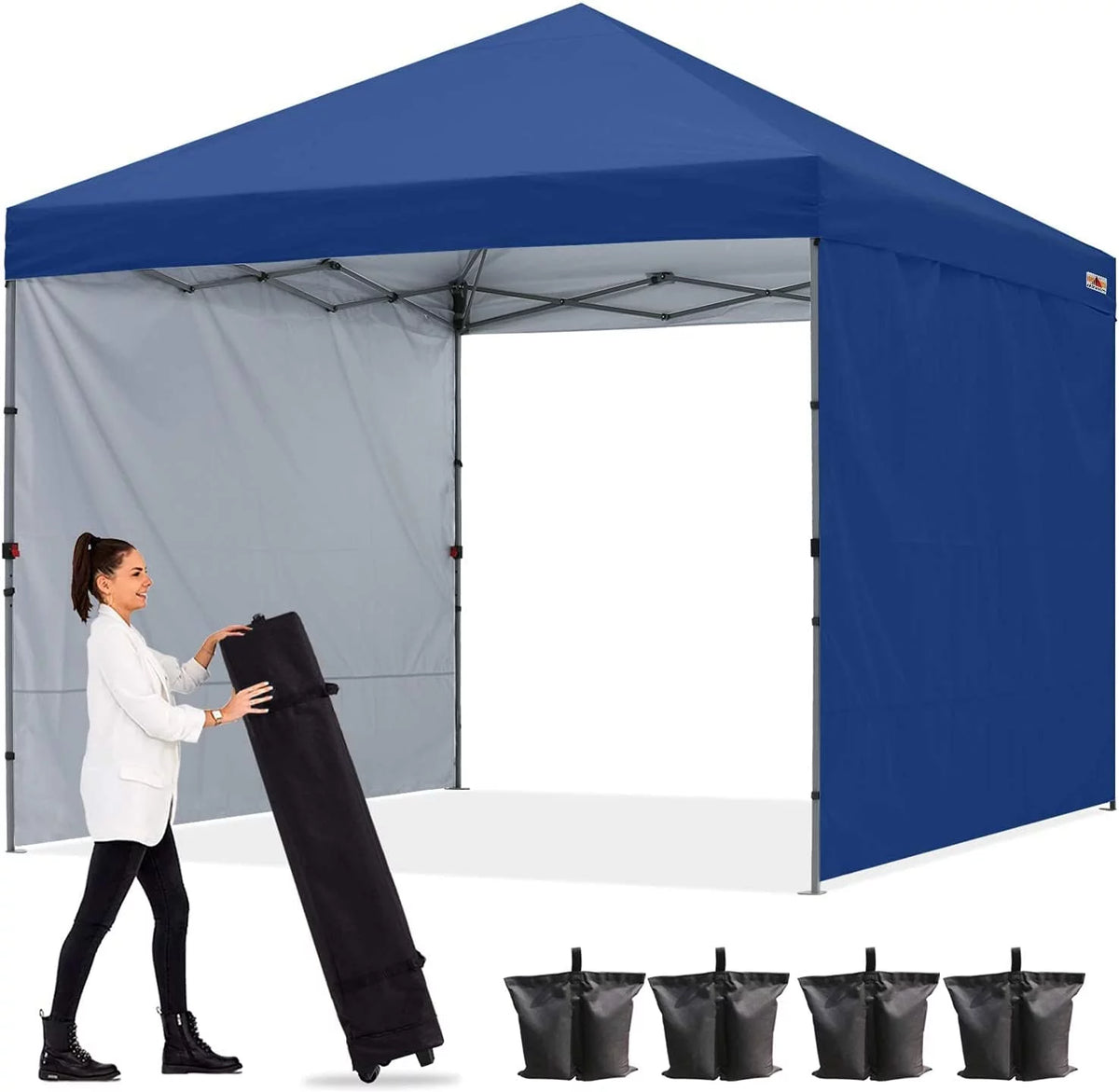 10 ft x 10 ft White Pop up Canopy Tent N7125