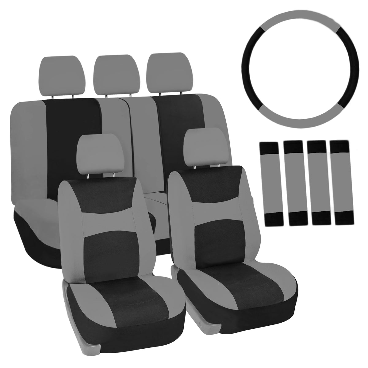 Cloth Car Seat Covers Full Set Split Bench G852