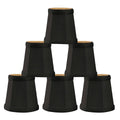 Silk Bell Candelabra Shade Set of 6 Black Gold G1411