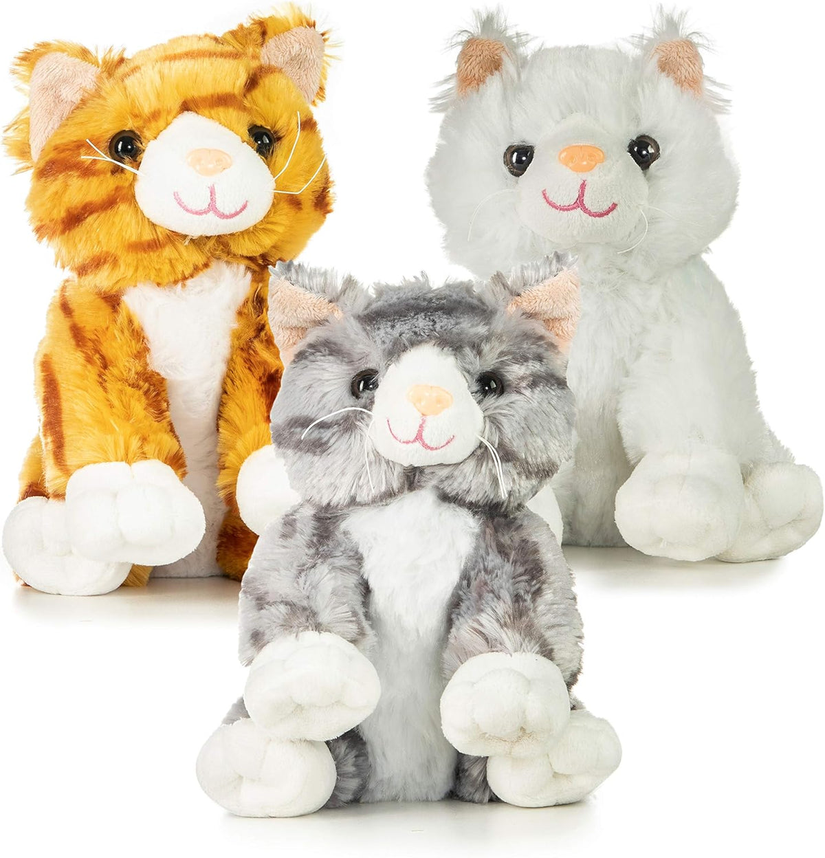 Pack of 3 Large Stuffed Animal Cat Plush Toys P857