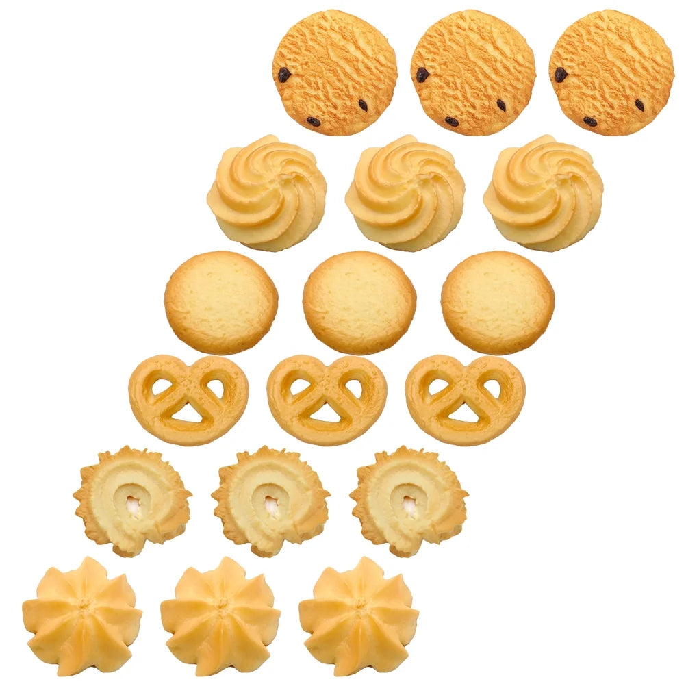 54 Pcs Dollhouse Miniatures Cookies Chocolate Popcorn Biscuit Fake Candy Food Plaything I218271