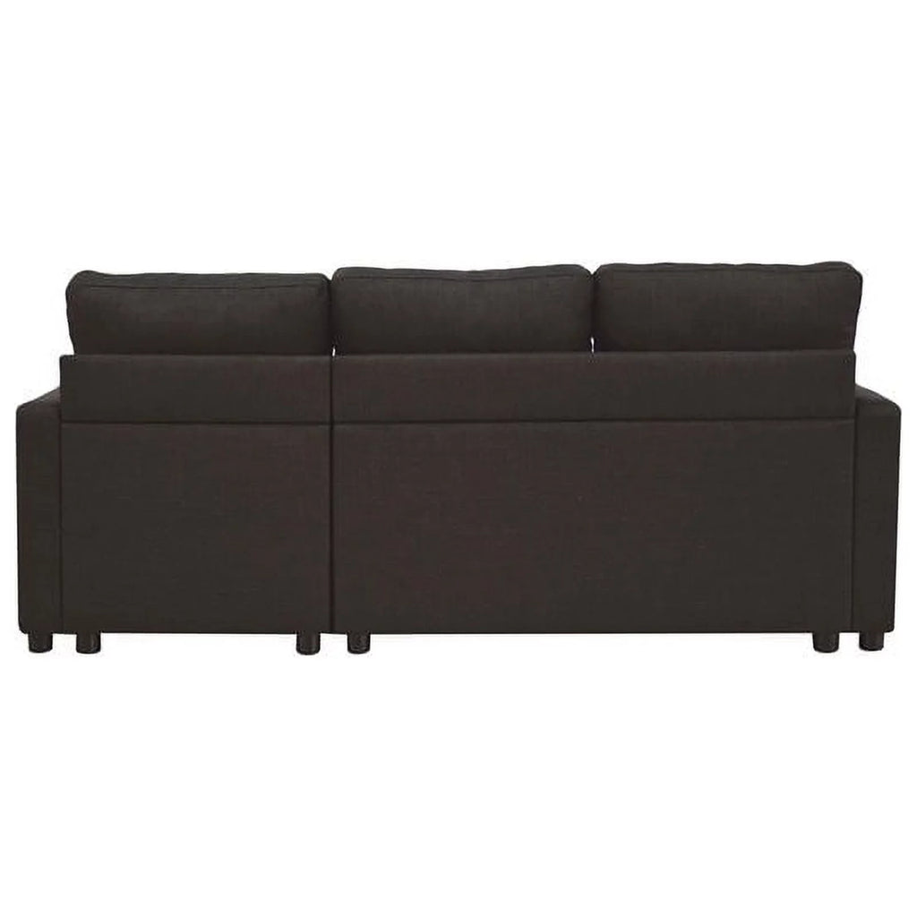 Charcoal Linen Sleeper Sectional Sofa D67869