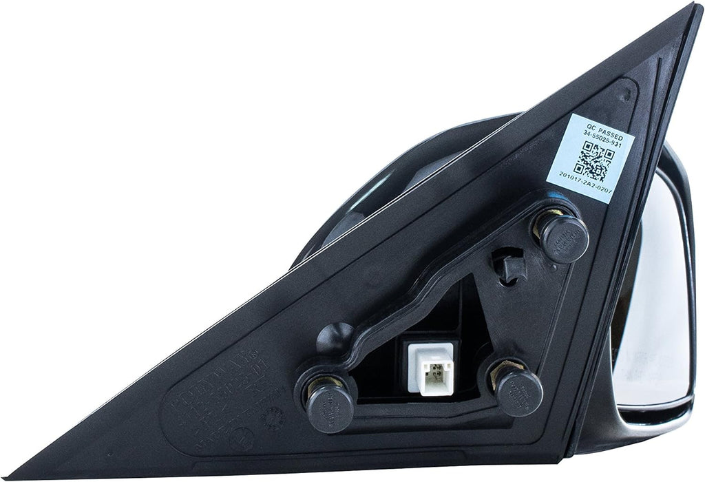 Right Passenger Side Unpainted Non-Heated Non-Folding Door Mirror Q50063
