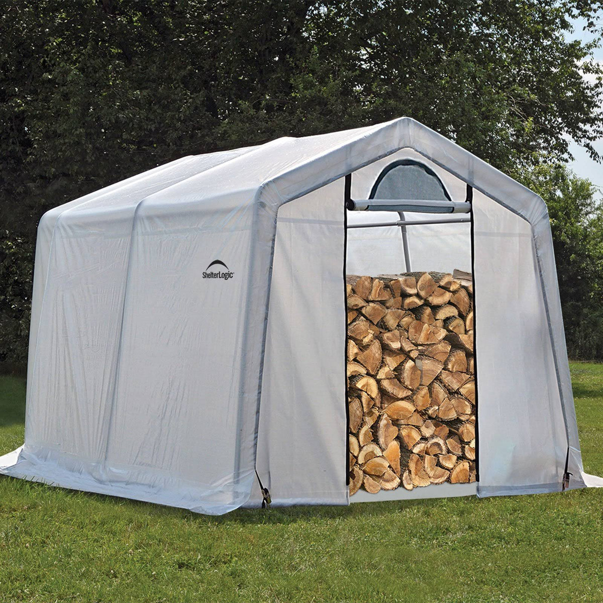 10 ft. x 10 ft. x 8 ft. Firewood Seasoning Shed M18095
