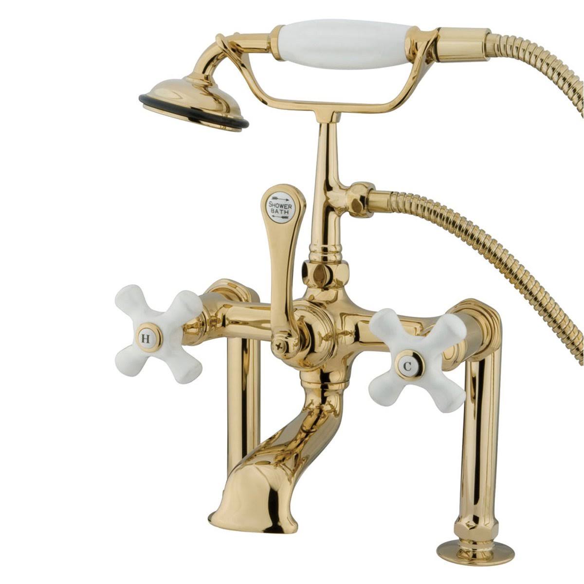 Oil Rubbed Bronze Clawfoot Tub Filler with Hand Shower J78311