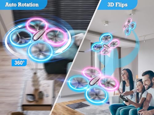 720P HD FPV Camera RC Drone with LED Light, 2 Batteries and Remote Control W624