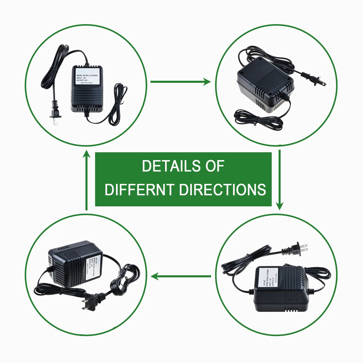 12V AC to AC Adapter Charger Power Supply Cord E677