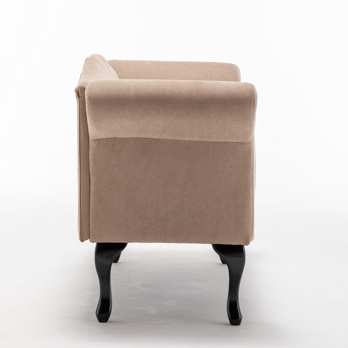 Mid Century Small Loveseat Sofa with Solid Wood Legs K80585