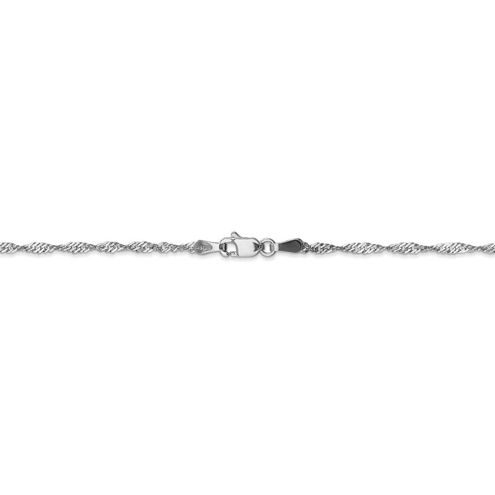 14kt White Gold Singapore Chain 24 inch Lobster Clasp P9521