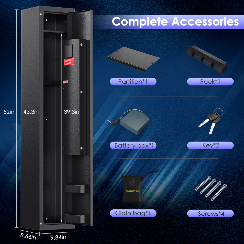 3-Gun Safe with LED Light, Digital Keypad, Alarm System G9336