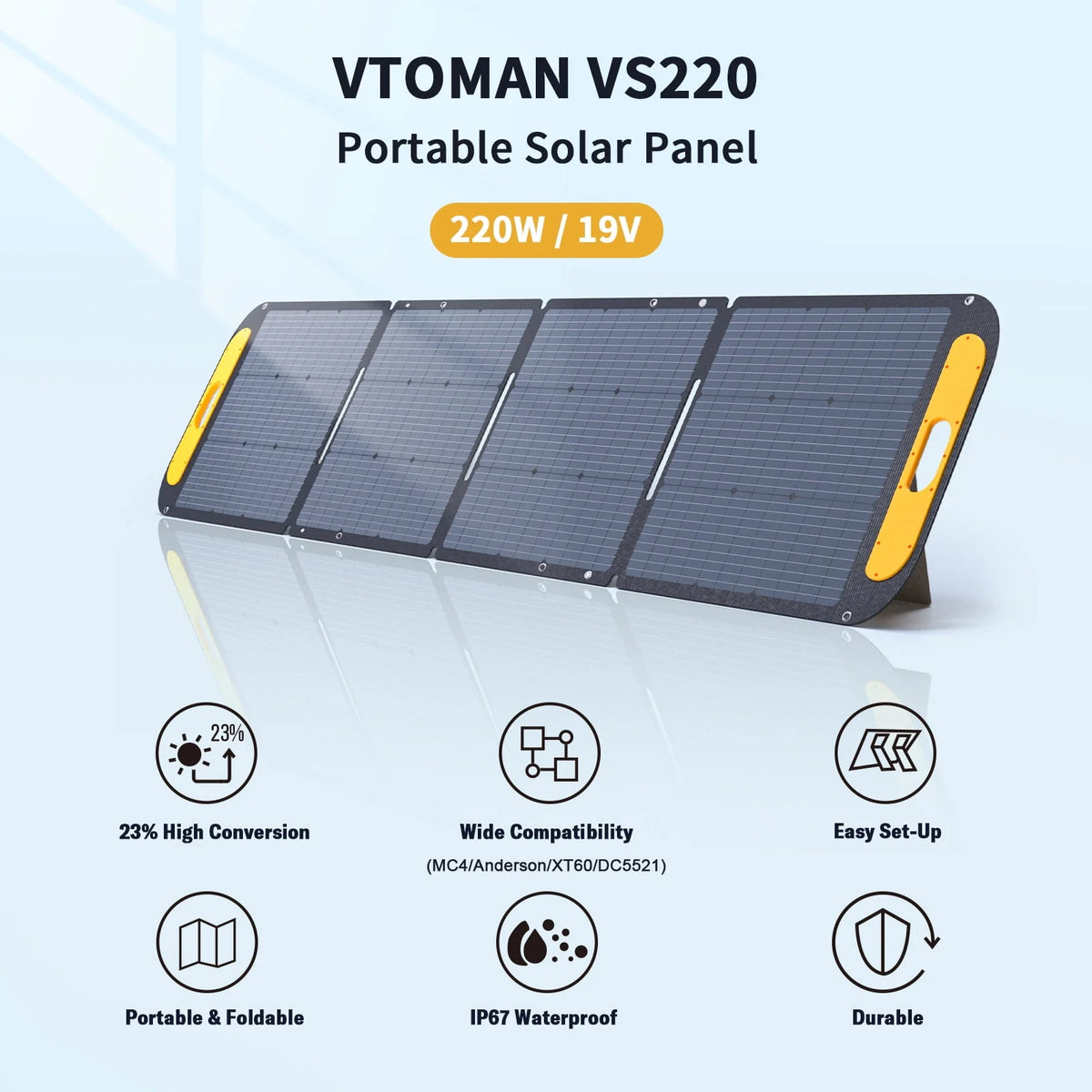 1000W Portable Power Station with 220W Solar Panels T689193