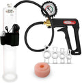 Black Maxi Penis Pump with Silicone Hose Kit and 4 Constriction Rings U353