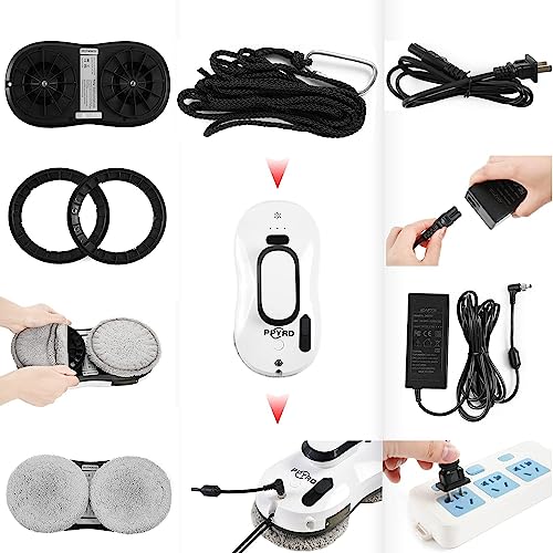 Window Cleaning Robot Vacuum with Ultrasonic Water Spray and Remote Control Z7837