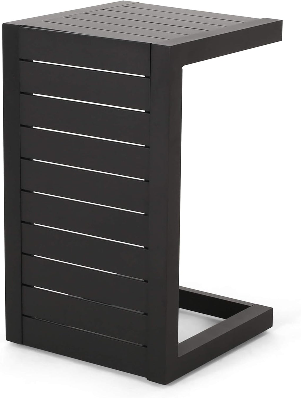 Silver Aluminum C-Shaped End Table U762