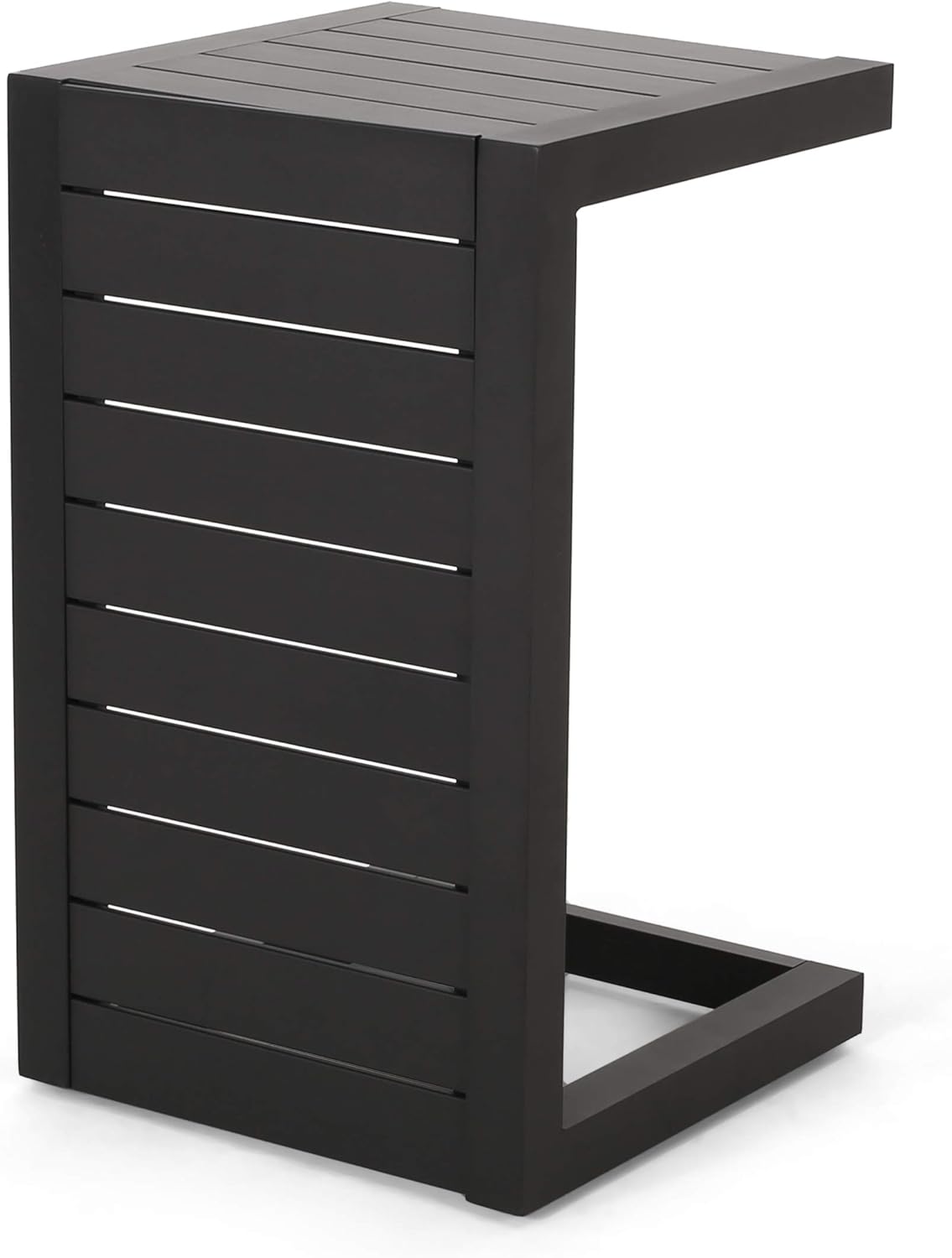 Silver Aluminum C-Shaped End Table U762