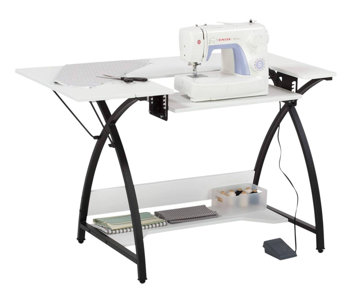 Black White Sewing Table P7376
