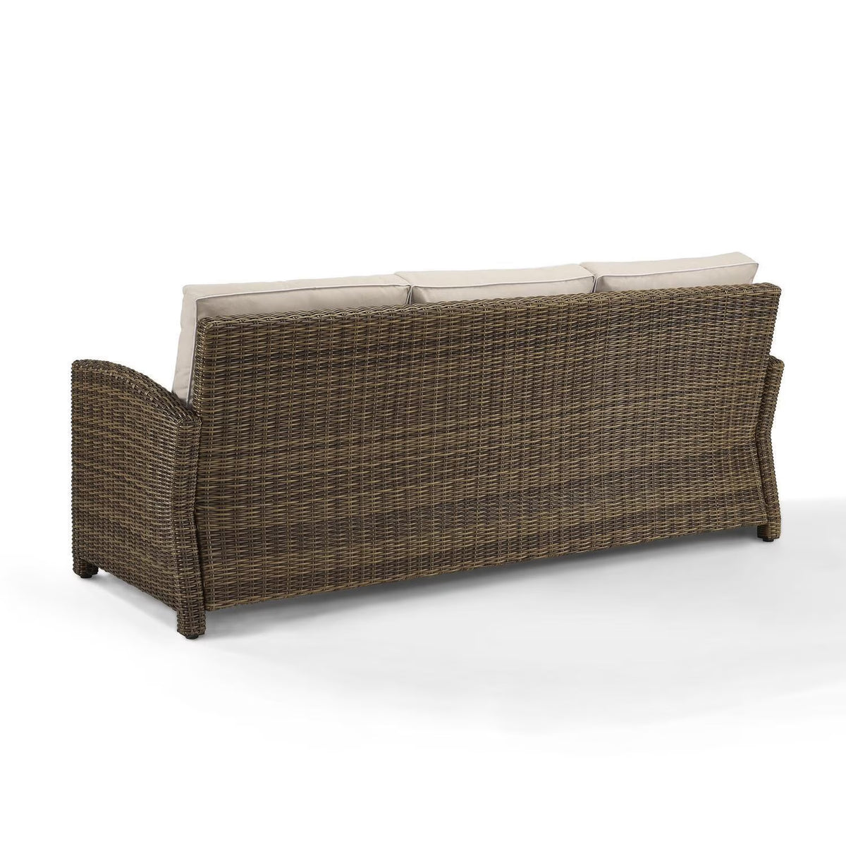 Sangria/Weathered Brown Outdoor Wicker Sofa R5289