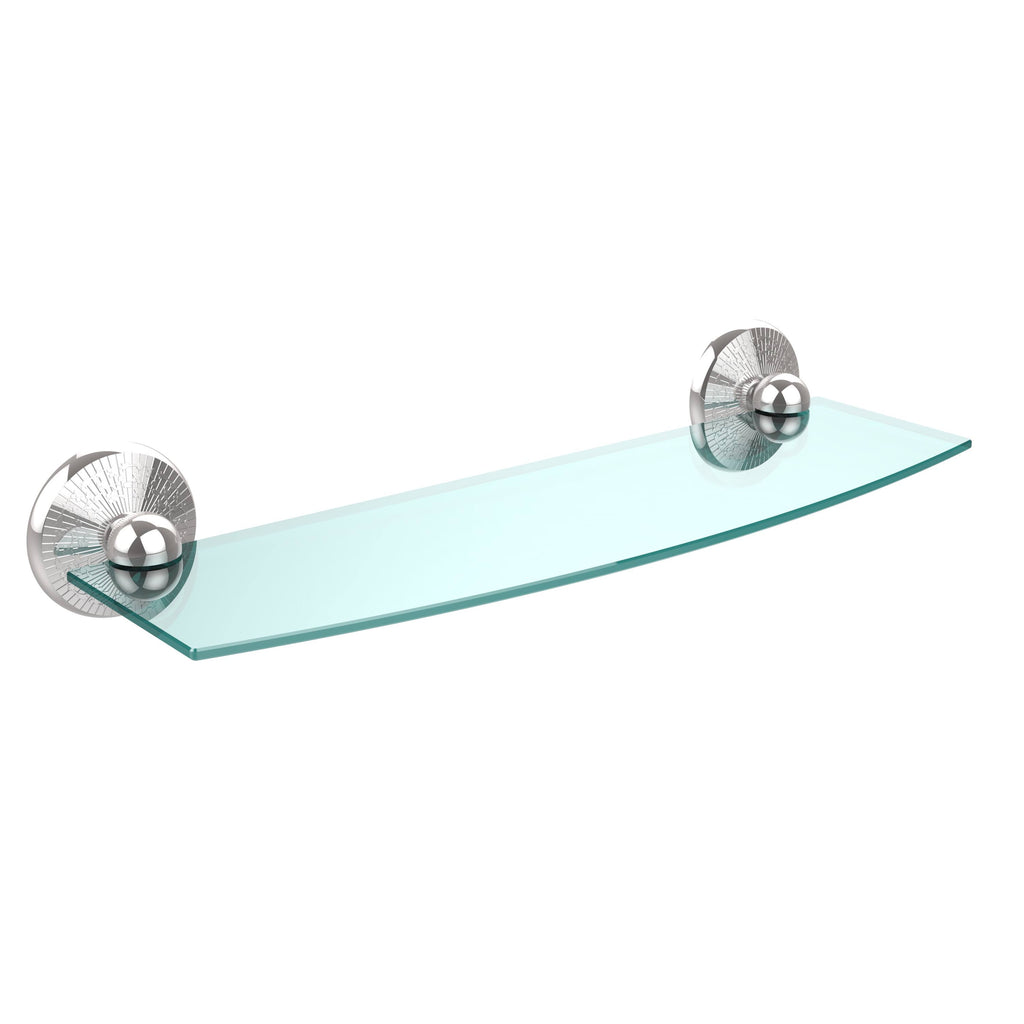 Polished Chrome 18 inch Glass Shelf E8627