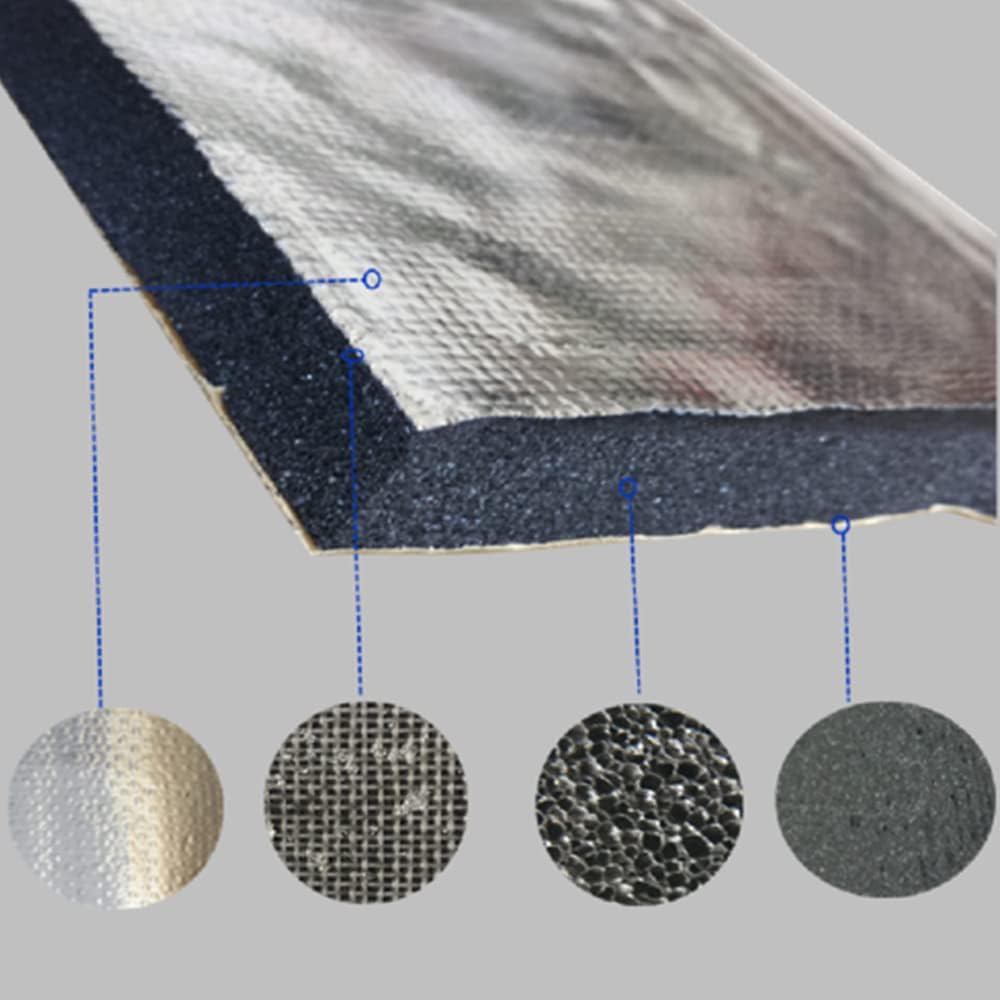 160x40 Inch Pack of 2 Aluminum Heat Sound Deadening Insulation Mat B4762