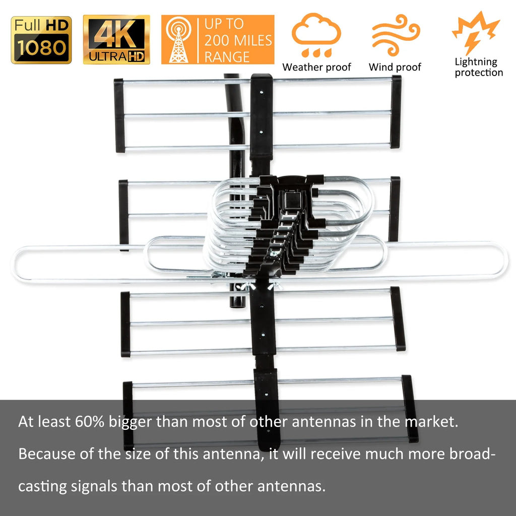 HDTV Antenna with J Mount and 40 ft. RG6 Coaxial Cable D277959