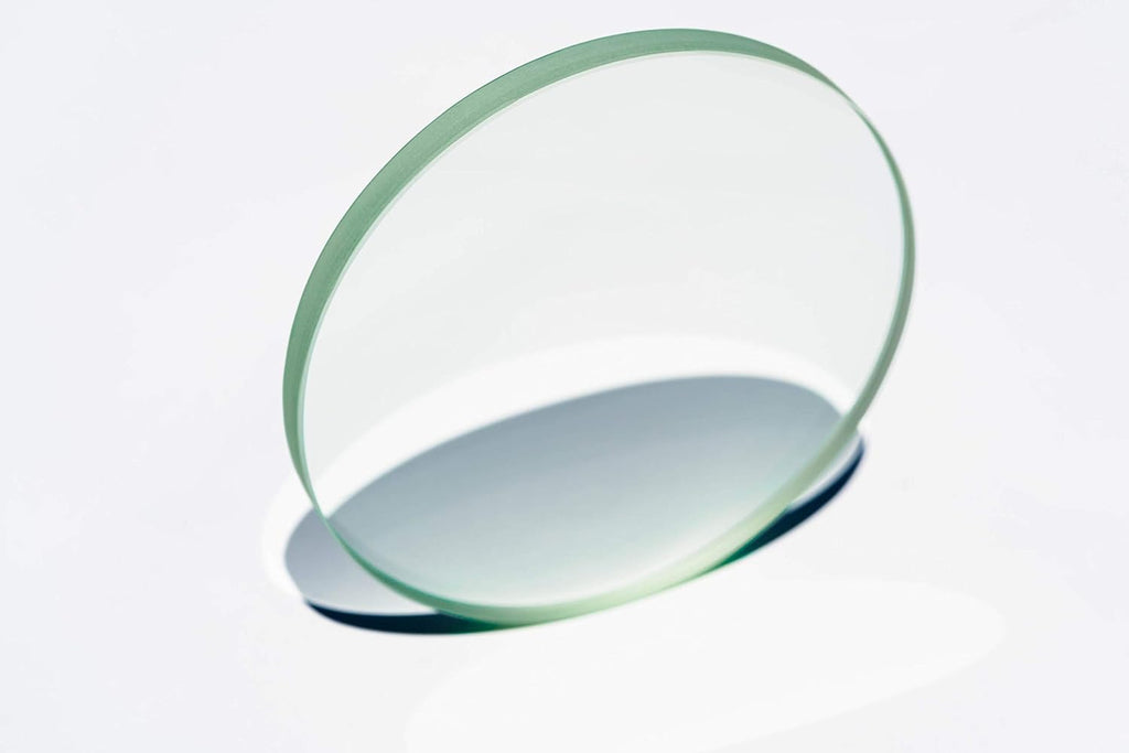 Double Concave Fused Silica Glass Optical Lens Spinning Top Base 5.9” Diameter U740158