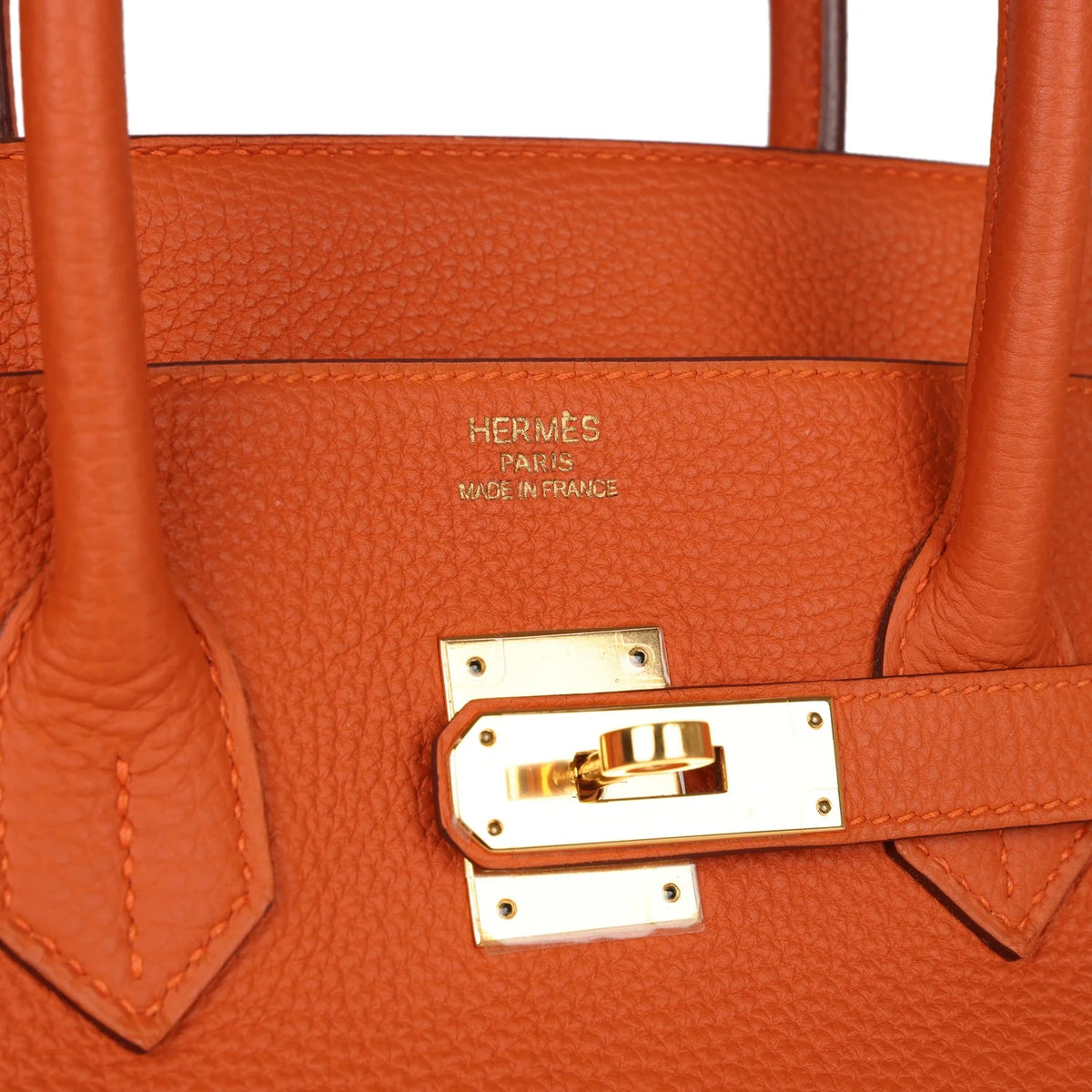 Pre-owned Orange Clemence Leather Handbag R452671