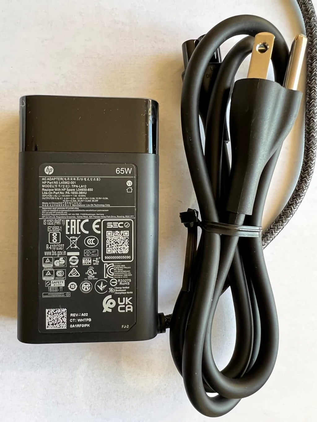HP 65W USB C Replacement Power Adapter Pack of 2 Z558