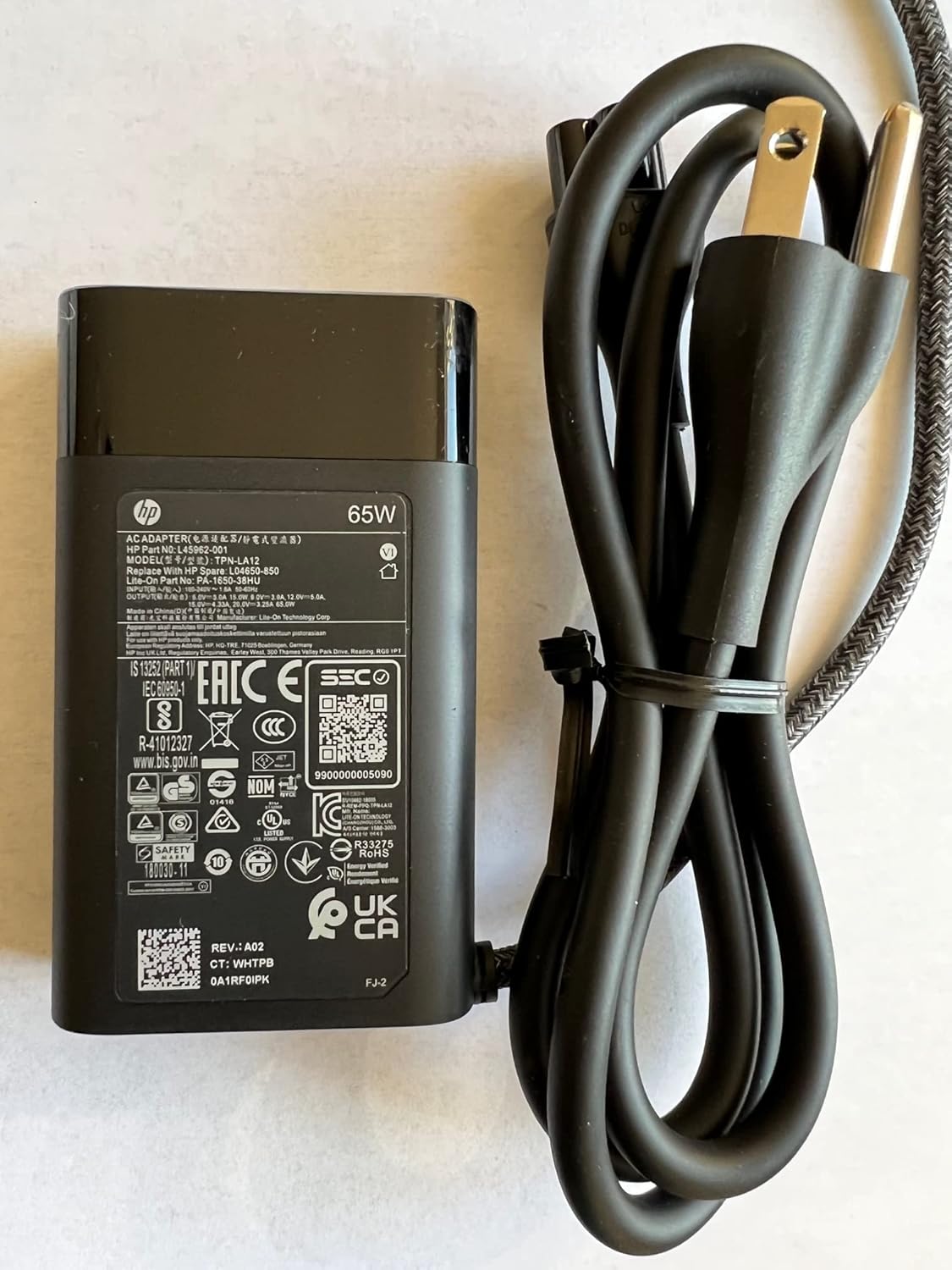 HP 65W USB C Replacement Power Adapter Pack of 2 Z558