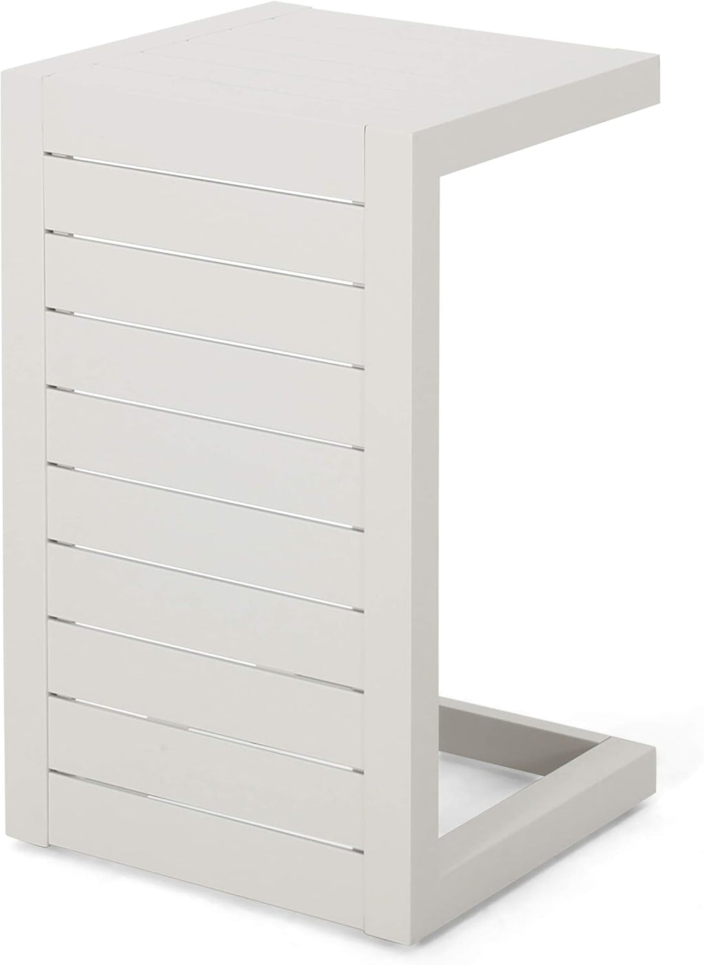 Silver Aluminum C-Shaped End Table U762