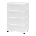Black Plastic 3 Drawer Storage Cart Set of 2 A30503