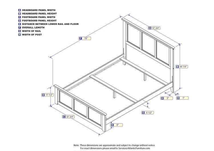 Caramel Latte Full Bed with Foot Board F5125
