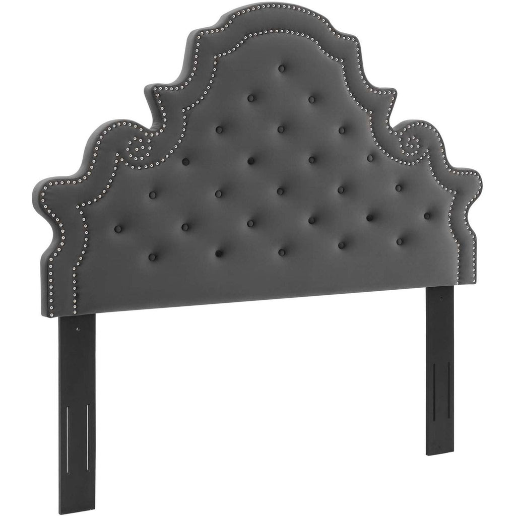 Twin Headboard Charcoal Velvet E96920