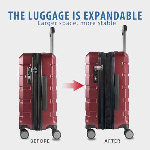 Hardside Expandable Carry On Luggage with Spinner Wheels U361