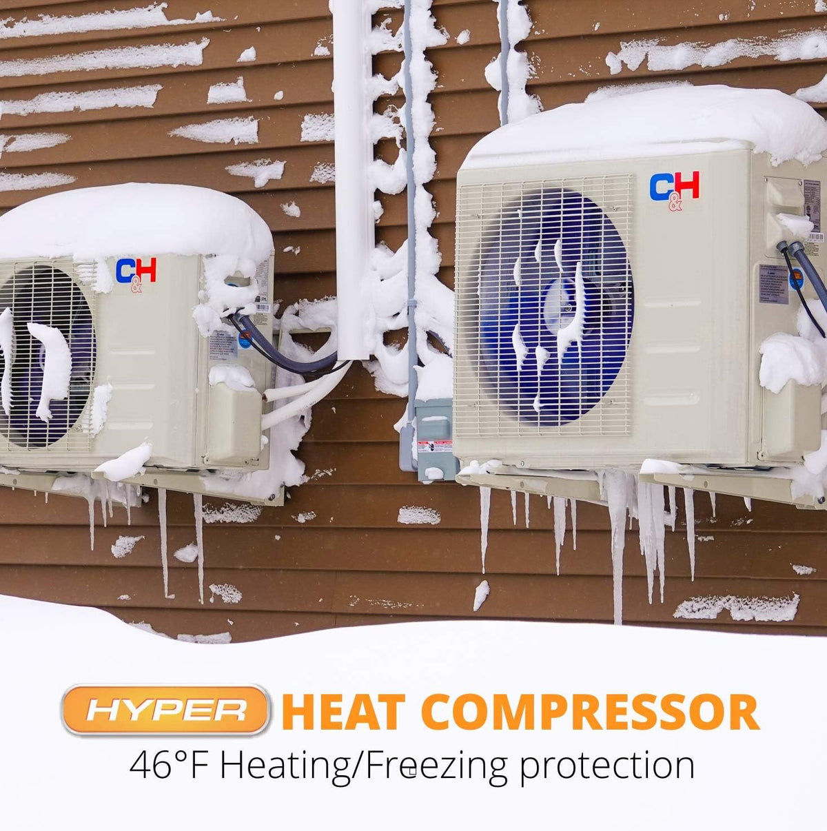 9,000 BTU 25 SEER Ductless Mini-Split Air Conditioner Heat Pump with 16FT Copper Line Set and Communication Wires D449163