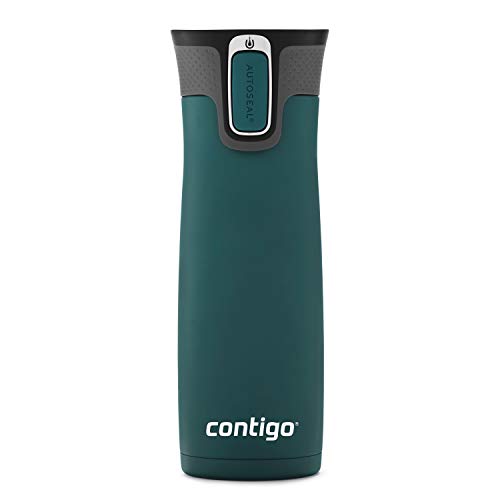 16oz Stainless Steel Travel Mug with Black Lid T68949
