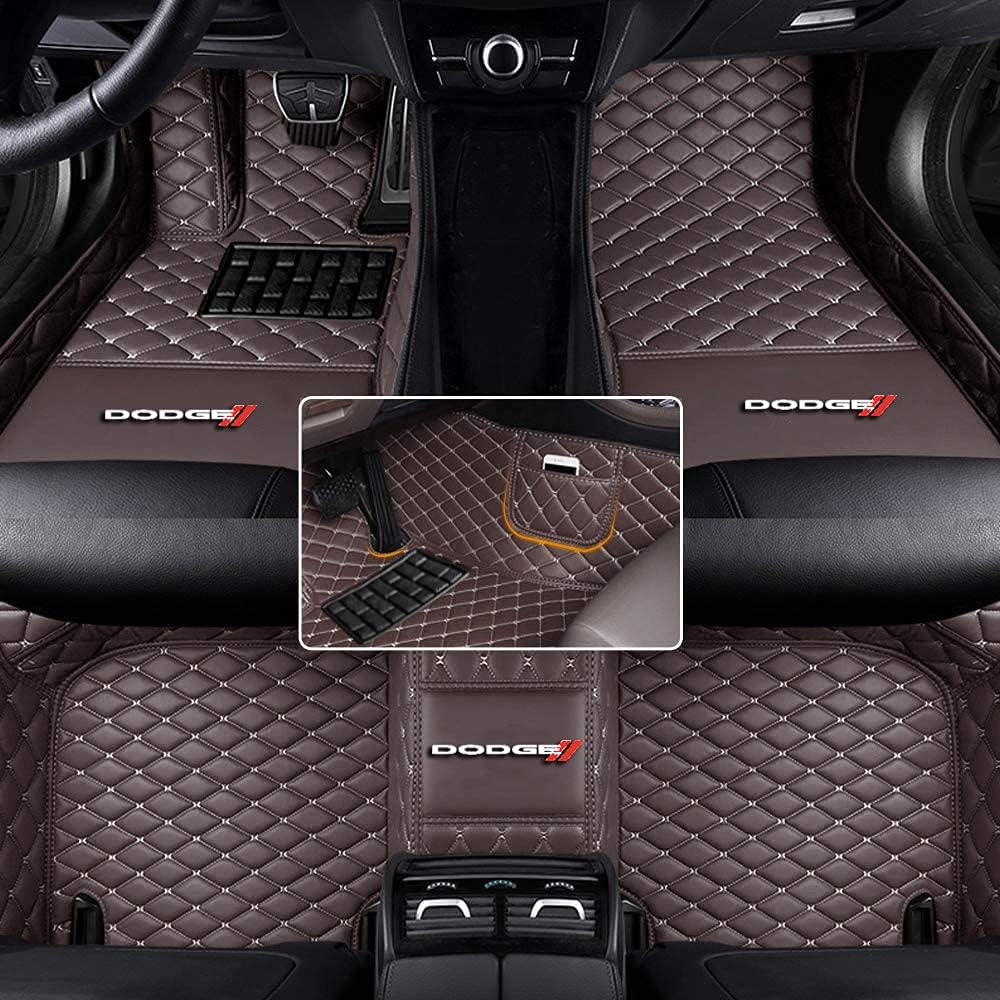 Custom Automotive Floor Mats Fit for Dodge Challenger Charger Durango Journey RAM 1500 All Weather Leather Car Mat Non-Slip Waterproof Y921851