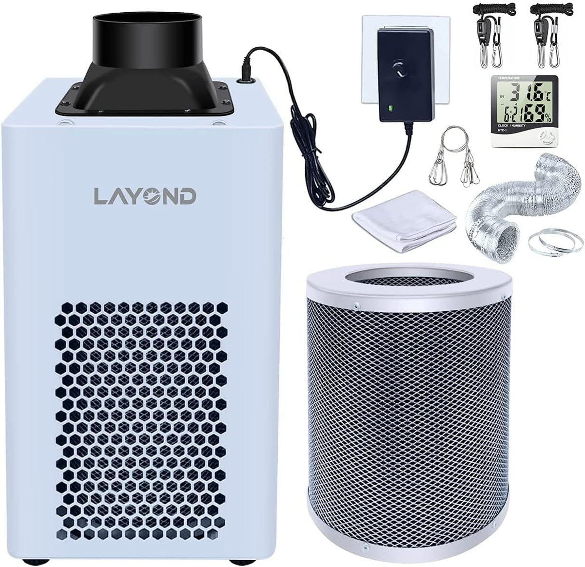 4 Inch Carbon Filter Ventilation Kit with Inline Fan M631