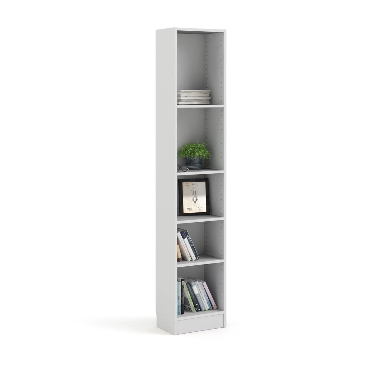 Tall Narrow 5 Shelf Bookcase E946042