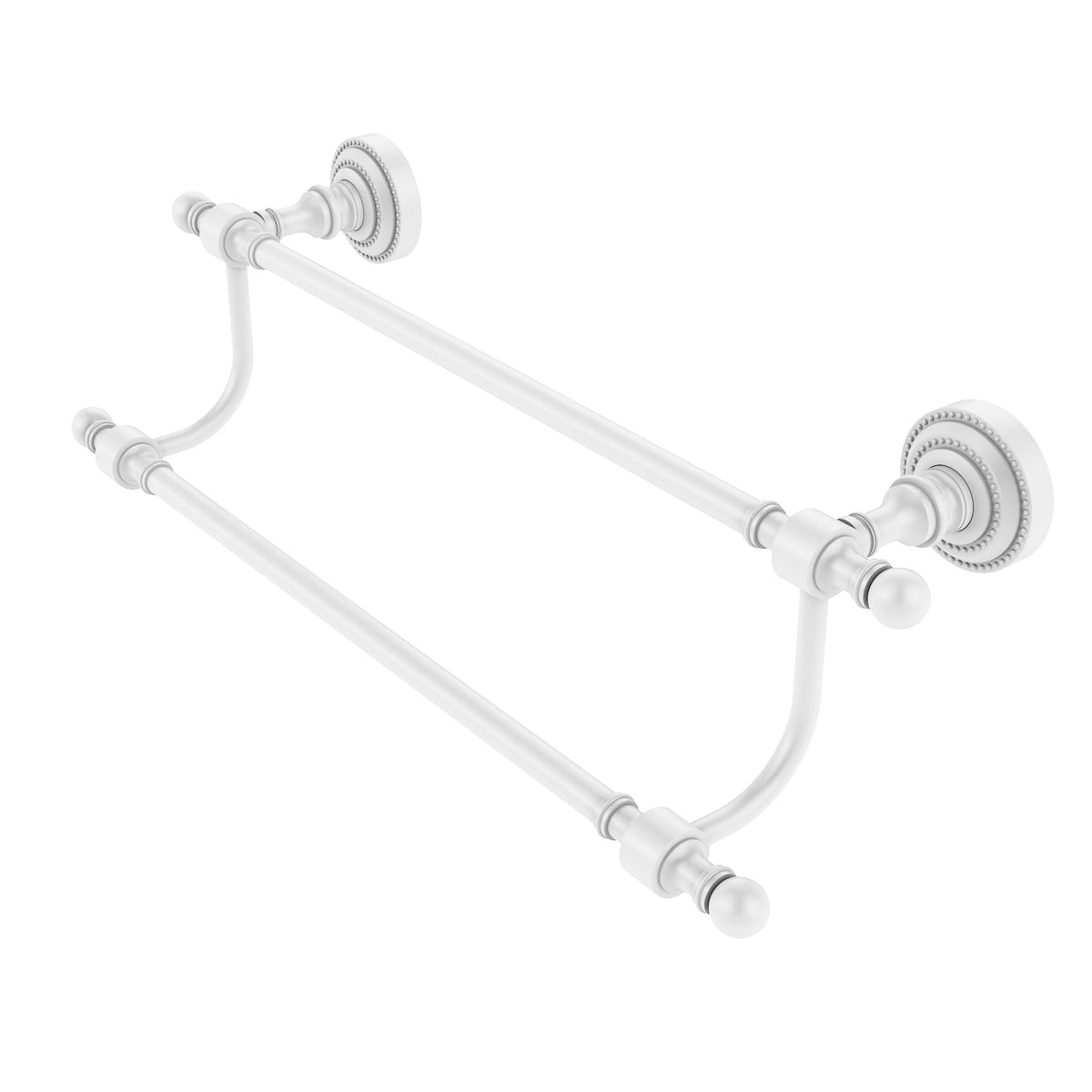 18 inch Double Towel Bar Matte White K669