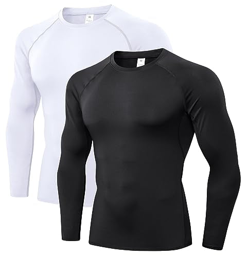 Men's Compression Long Sleeve Athletic T Shirt U986354