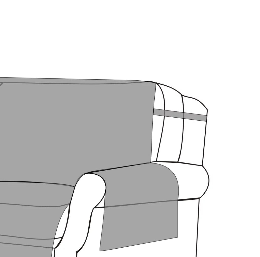 Off-White Polyester Sofa Slipcovers G690