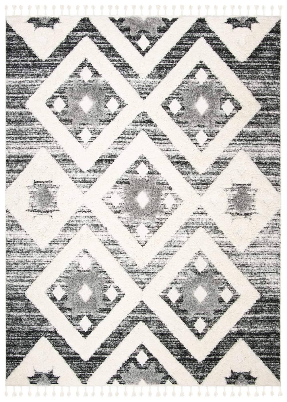 Polypropylene Gray Rug B6801