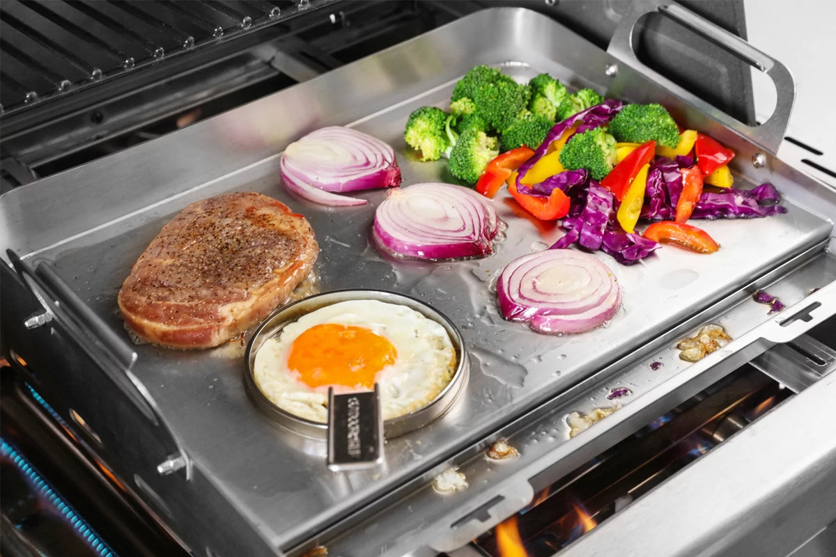 Flat Top Grill Griddle with Removable Grease Tray, 24 x 16 Stainless Steel U123665