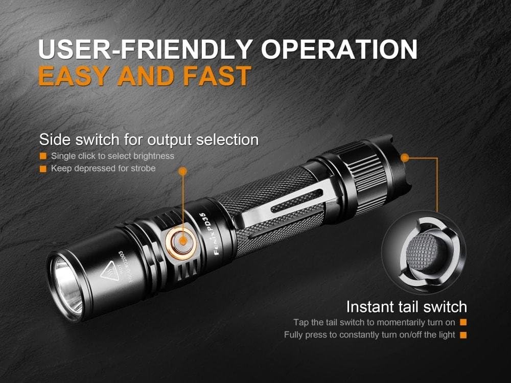 1000 Lumen Tactical Flashlight with Rechargeable Batteries H991804