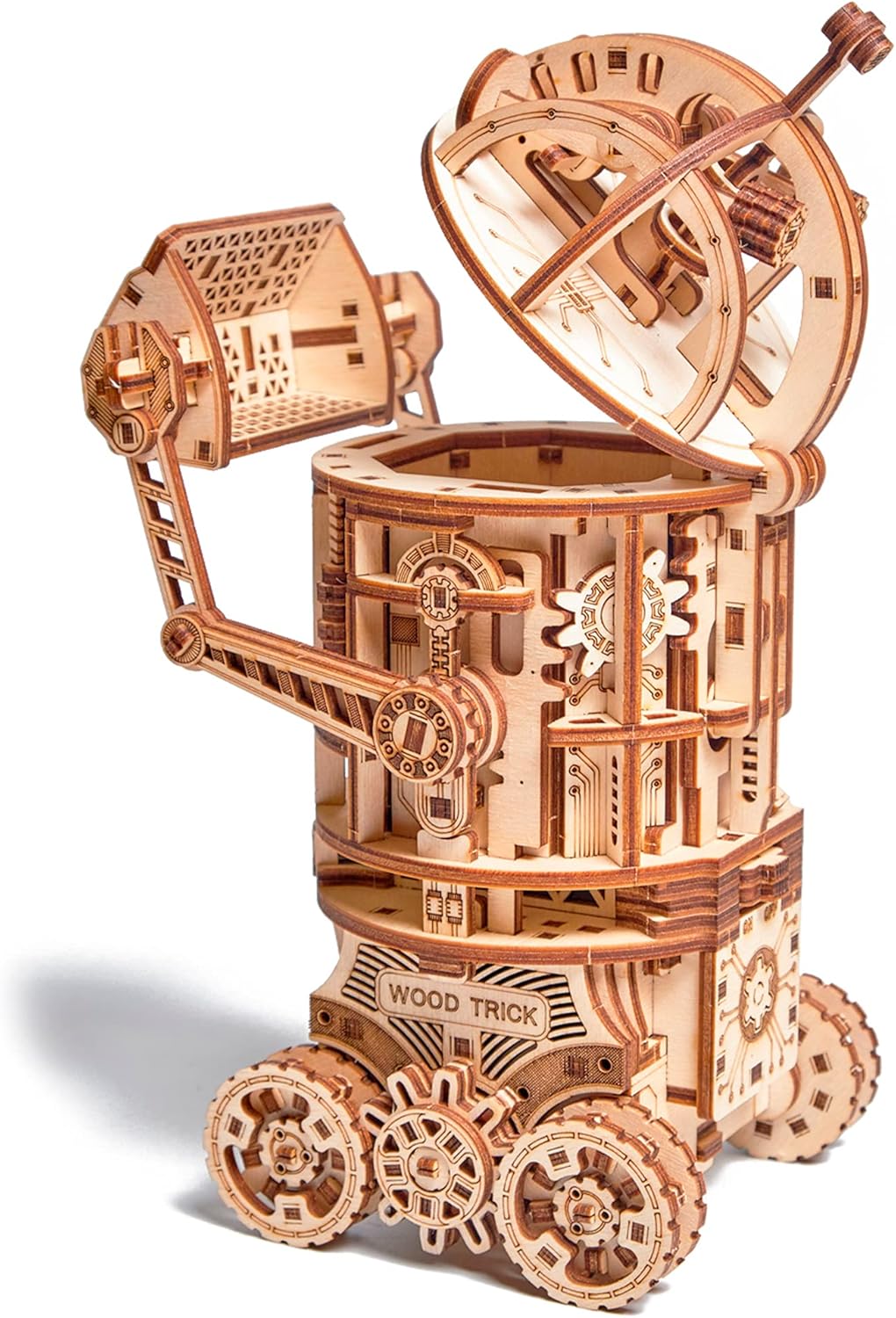 Electric Space Junk Robot Mechanical 3D Wooden Puzzle R226
