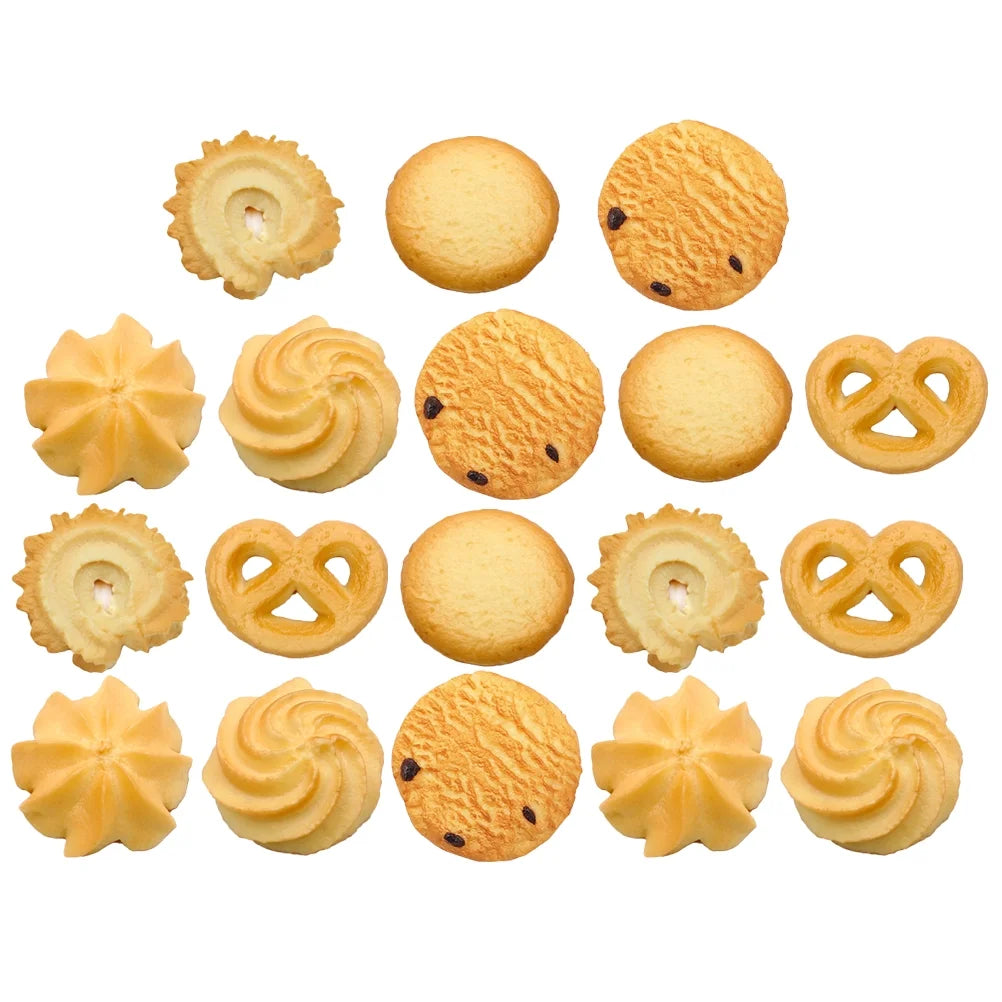 54 Pcs Dollhouse Miniatures Cookies Chocolate Popcorn Biscuit Fake Candy Food Plaything I218271